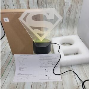 Illusion Night Light Superman Logo 3D Light Change Color Experience